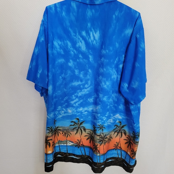 SALE Happy Bay Big & Tall Hawaiian Button Up 3XL - Picture 2 of 5